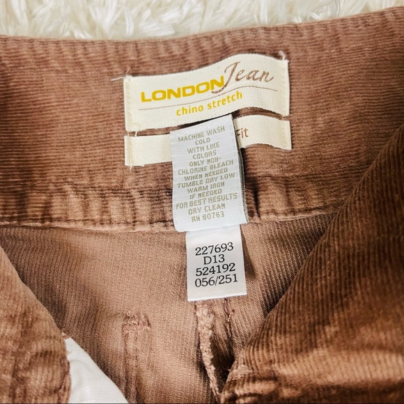 London Jeans, straight cut tan corduroy - Picture 6 of 7